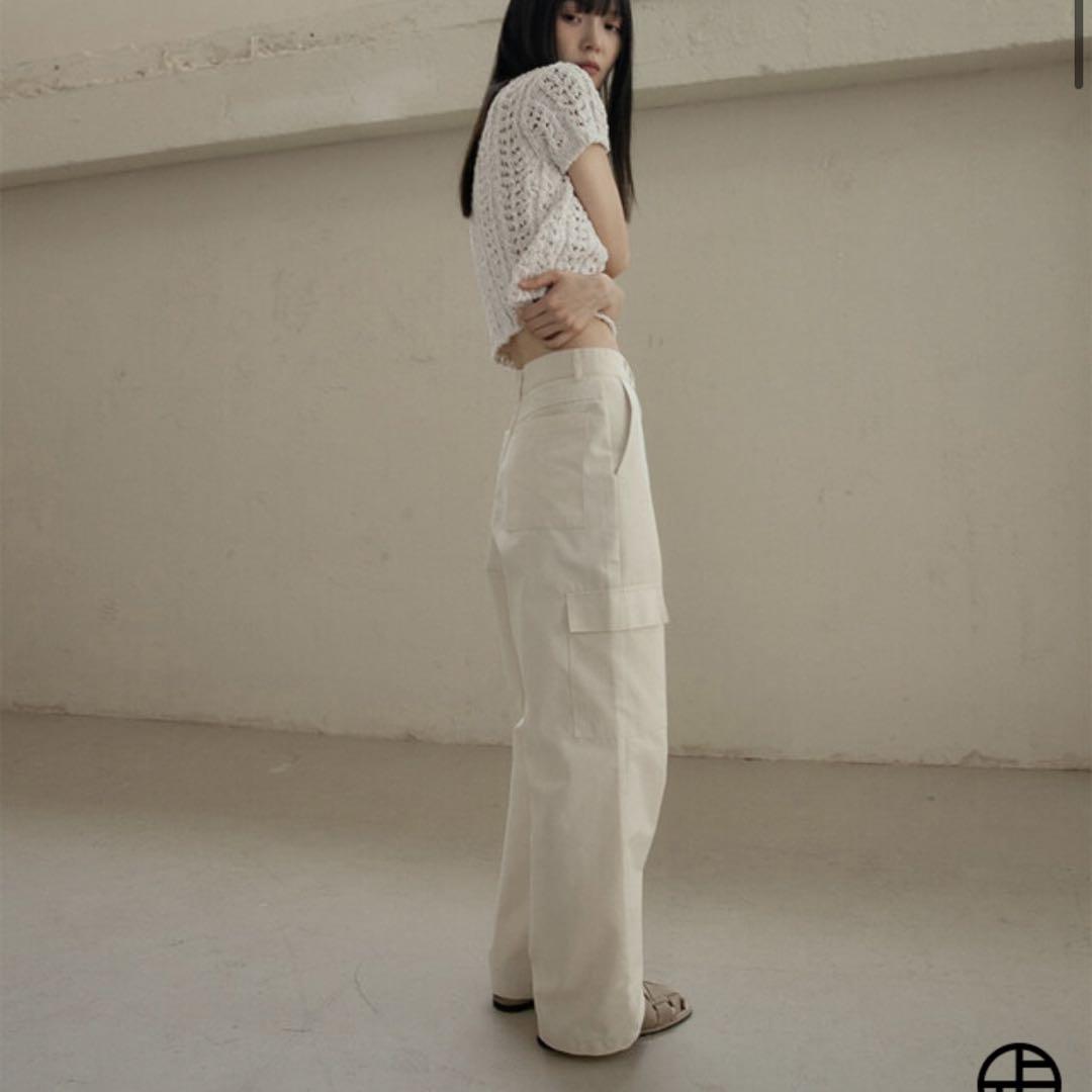 OHOTORO Cotton Cargo Pants (ivory) OHOTORO Cotton Cargo Pants (ivory)