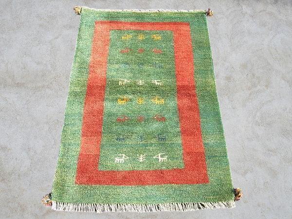 119×79cm　ペルシャ絨毯　ギャッベ　手織り　イラン産