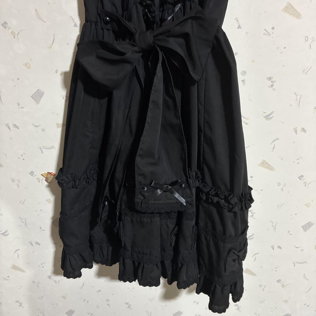 黒ロリータ　半袖　ワンピース　ロリィタ