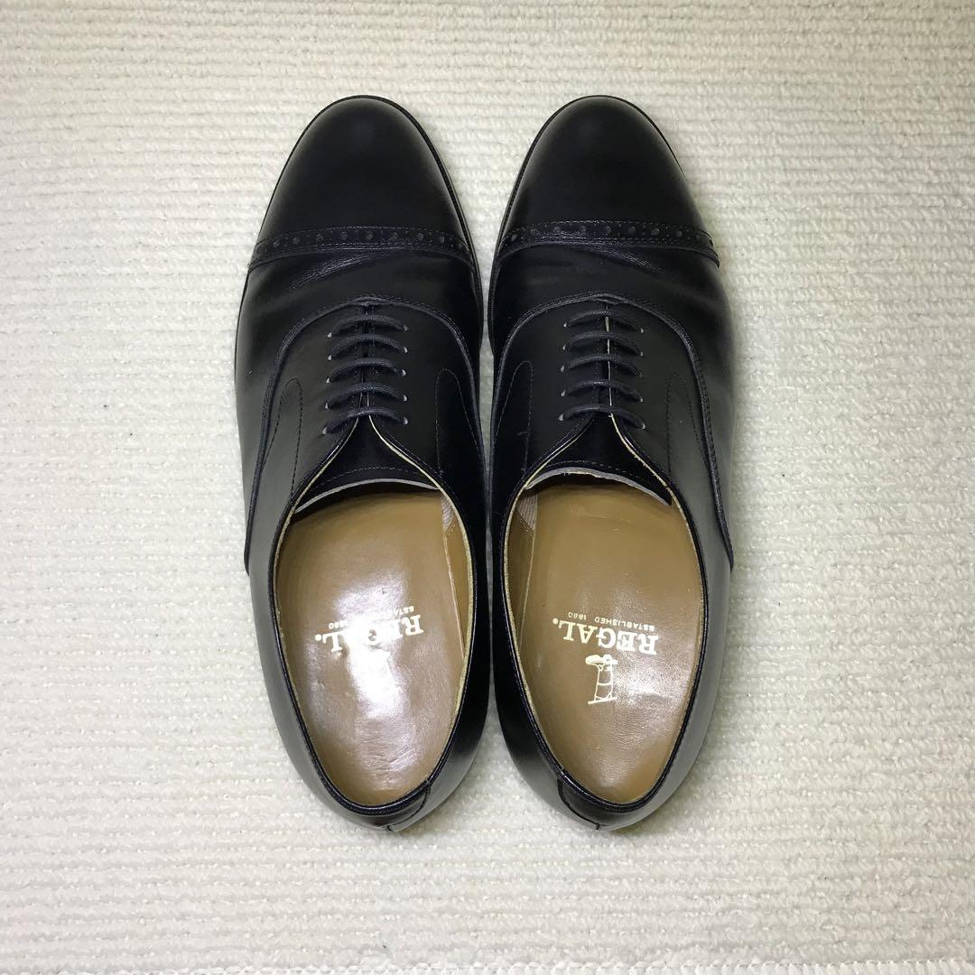 REGAL リーガル 内羽根 W51 2794 パンチドキャップトゥ ブラック