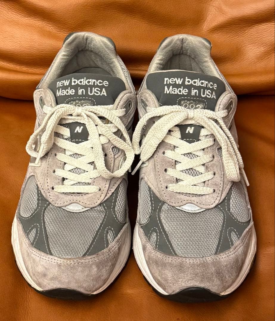 美品 USA製 NEW BALANCE ニューバランス 993 グレー 26.5