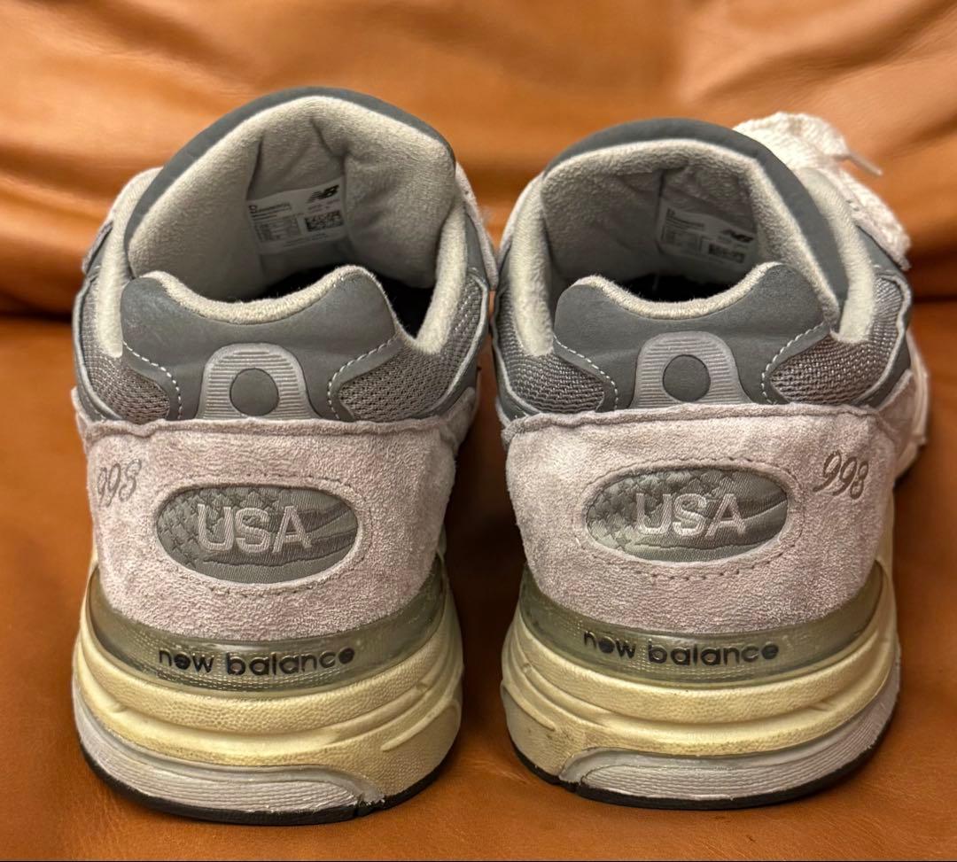 美品 USA製 NEW BALANCE ニューバランス 993 グレー 26.5