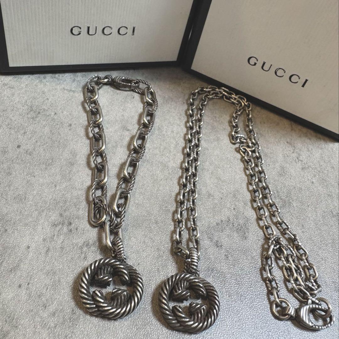 本物 グッチGUCCI ビジューブレスレット ネックレス2点セット GUCCI グッチ ネックレス ブレスレット セット - メルカリ