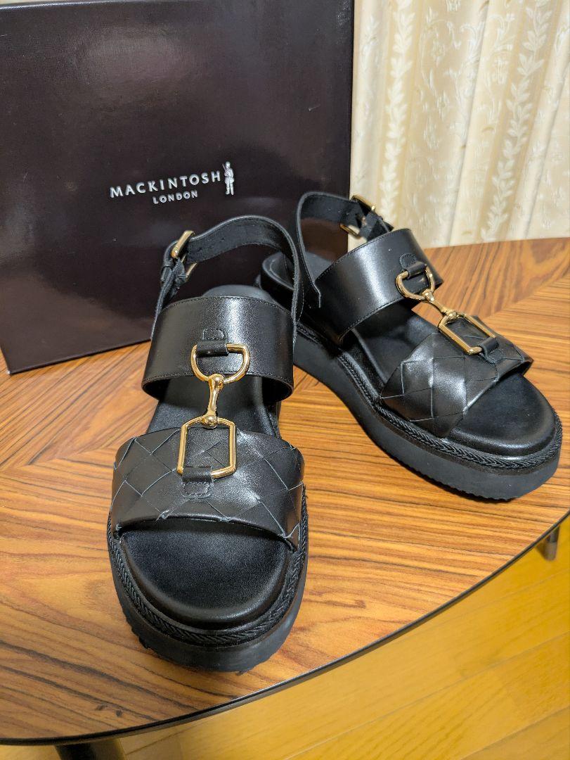 MACKINTOSH LONDON ブラックエスパドリーユサンダル　美品 MACKINTOSH ブラックサンダル - メルカリ