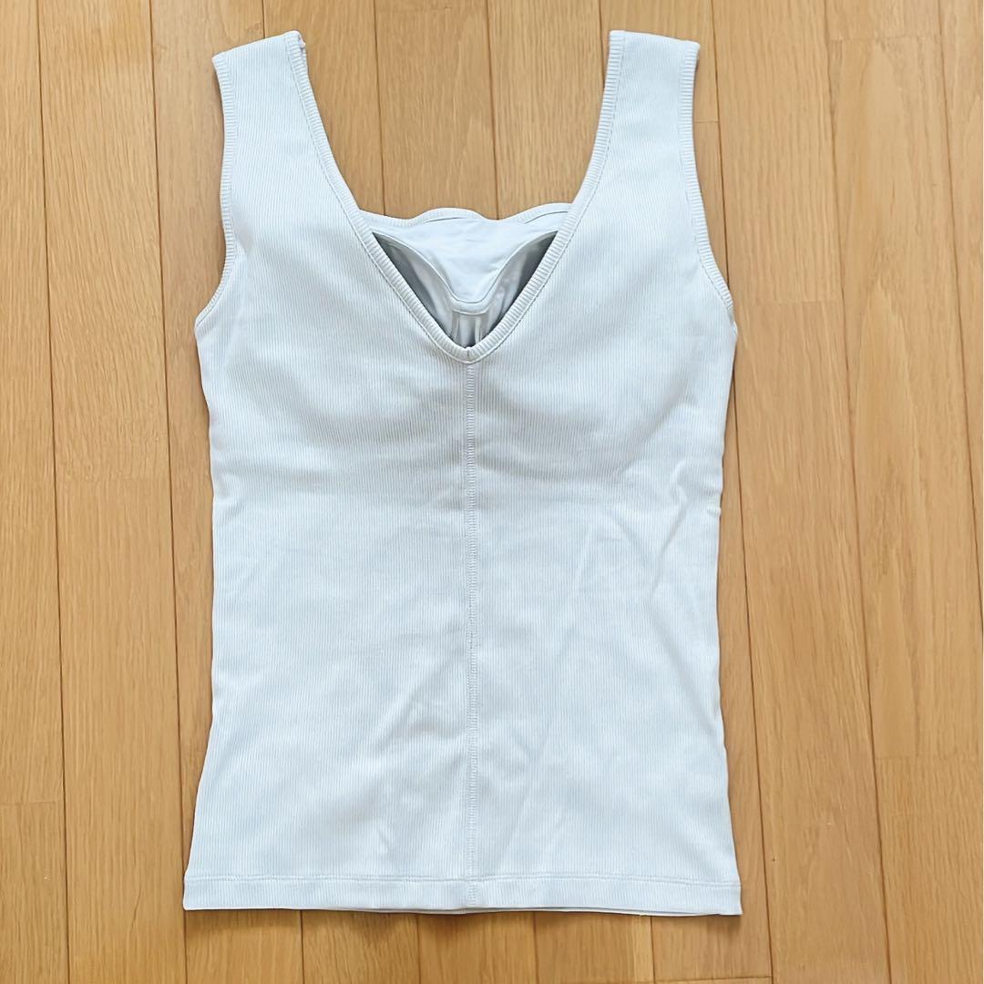 新品未使用EMILY WEEK カップ付きリブテレコタンクトップグレー