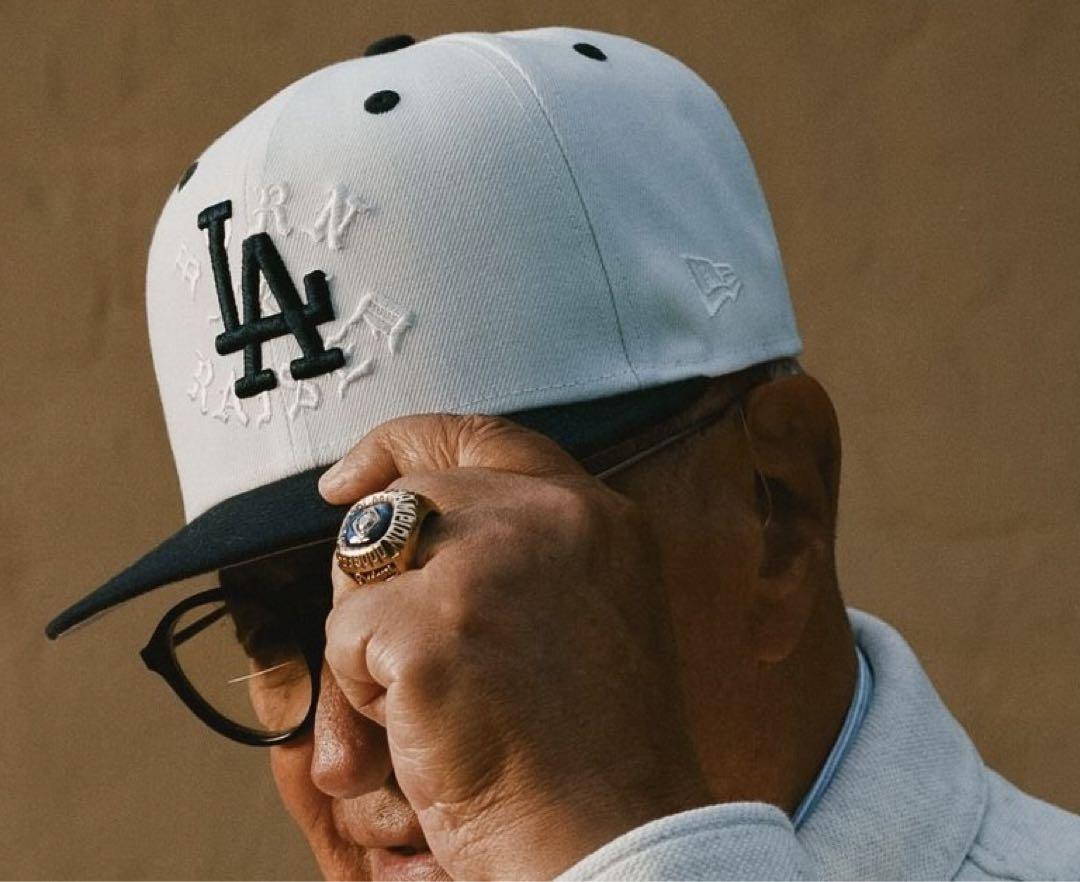 bornxraised dodgers cap 59fifty 7 1/2白、紺