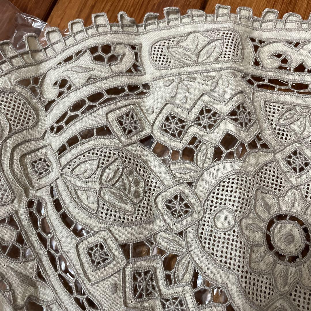 新品未使用】額縁　中国汕頭(スワトウ)刺繍ハンカチ手刺繍 中国伝統工芸品 未使用☆スワトー スワトウ 汕頭刺繍 中国 手刺繍 テーブル