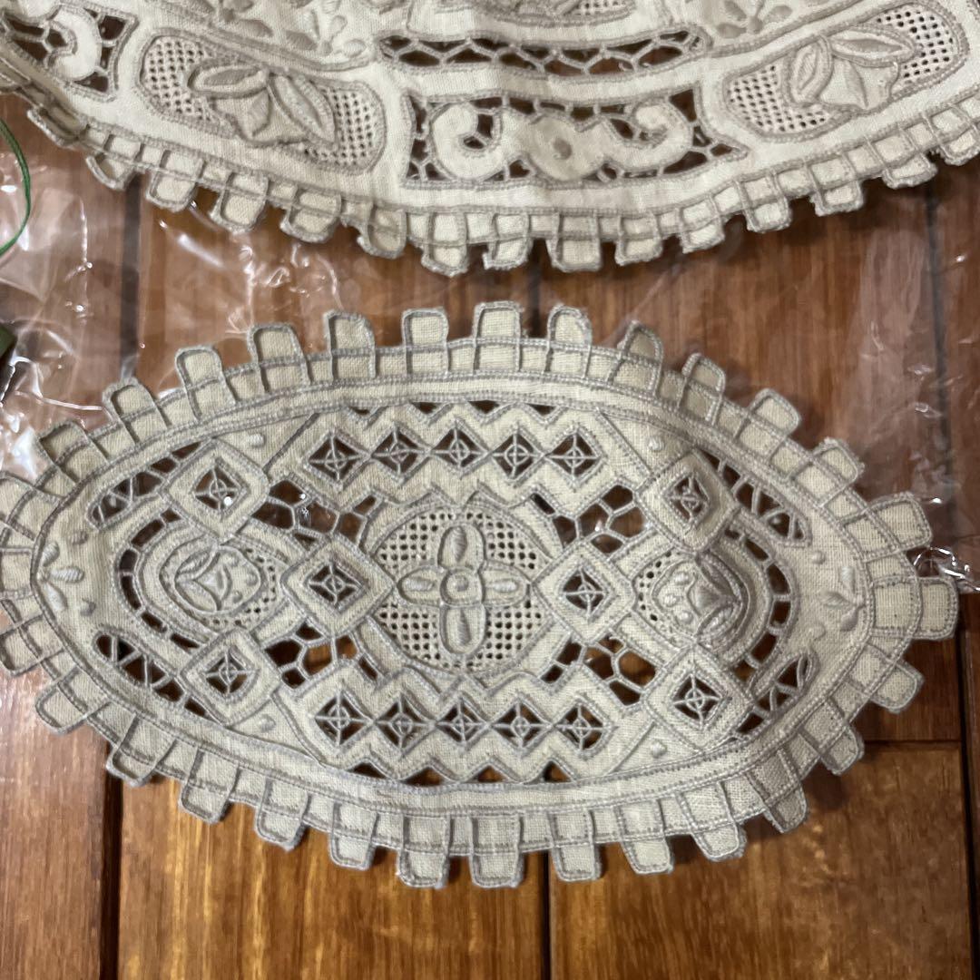 新品未使用】額縁　中国汕頭(スワトウ)刺繍ハンカチ手刺繍 中国伝統工芸品 未使用☆スワトー スワトウ 汕頭刺繍 中国 手刺繍 テーブル