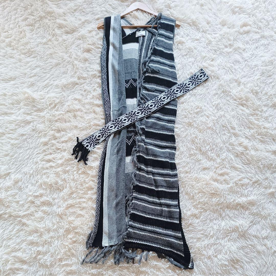 トップス AMERI MEDI MIX PATTERN FRINGE GILLET AMERI MEDI MIX PATTERN FRINGE GILLET トップス
