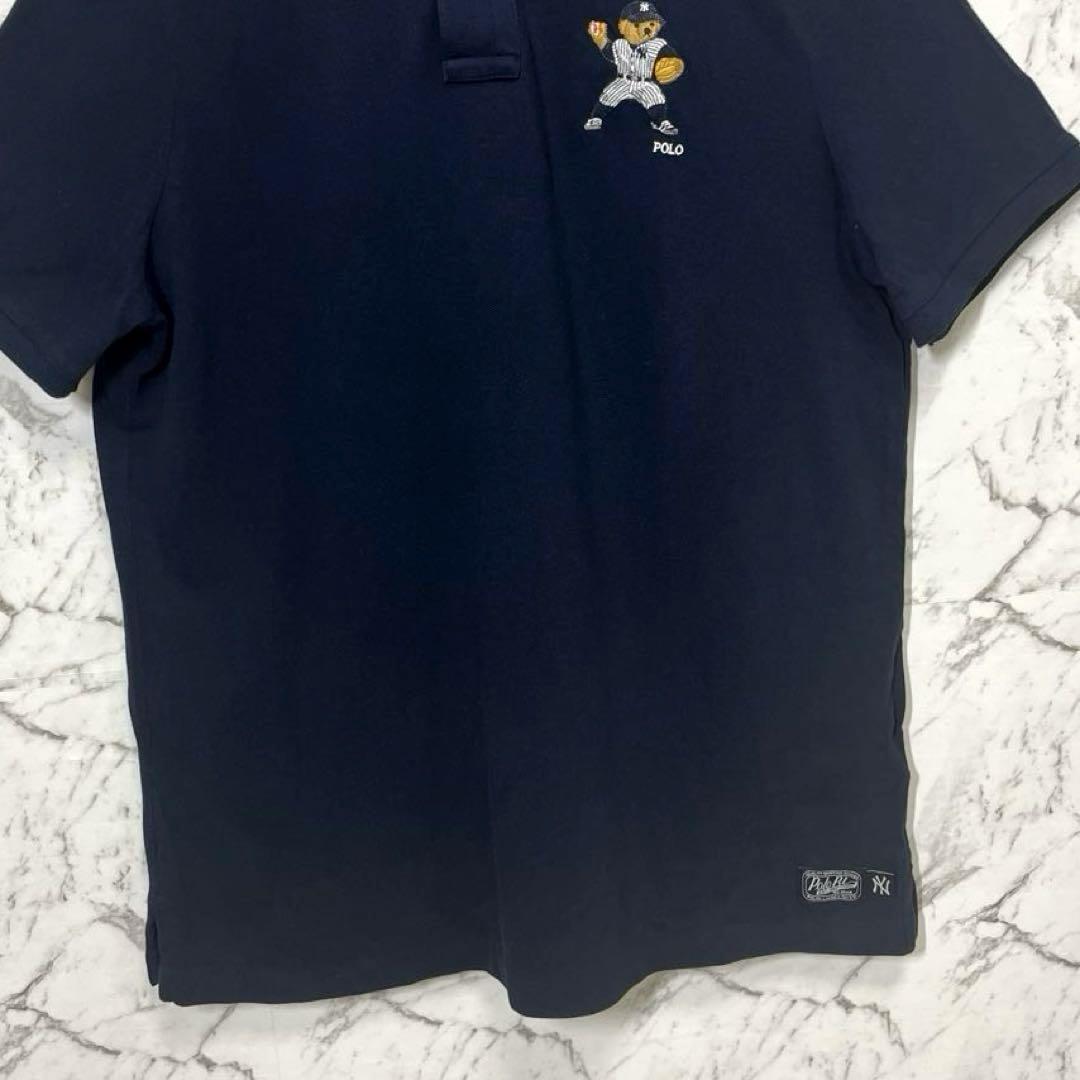【美品】ラルフローレン×MLB　ヤンキース・コラボ・ロゴシャツ・ポロベア・M 美品】ラルフローレン×MLB ヤンキース・コラボ・ロゴシャツ