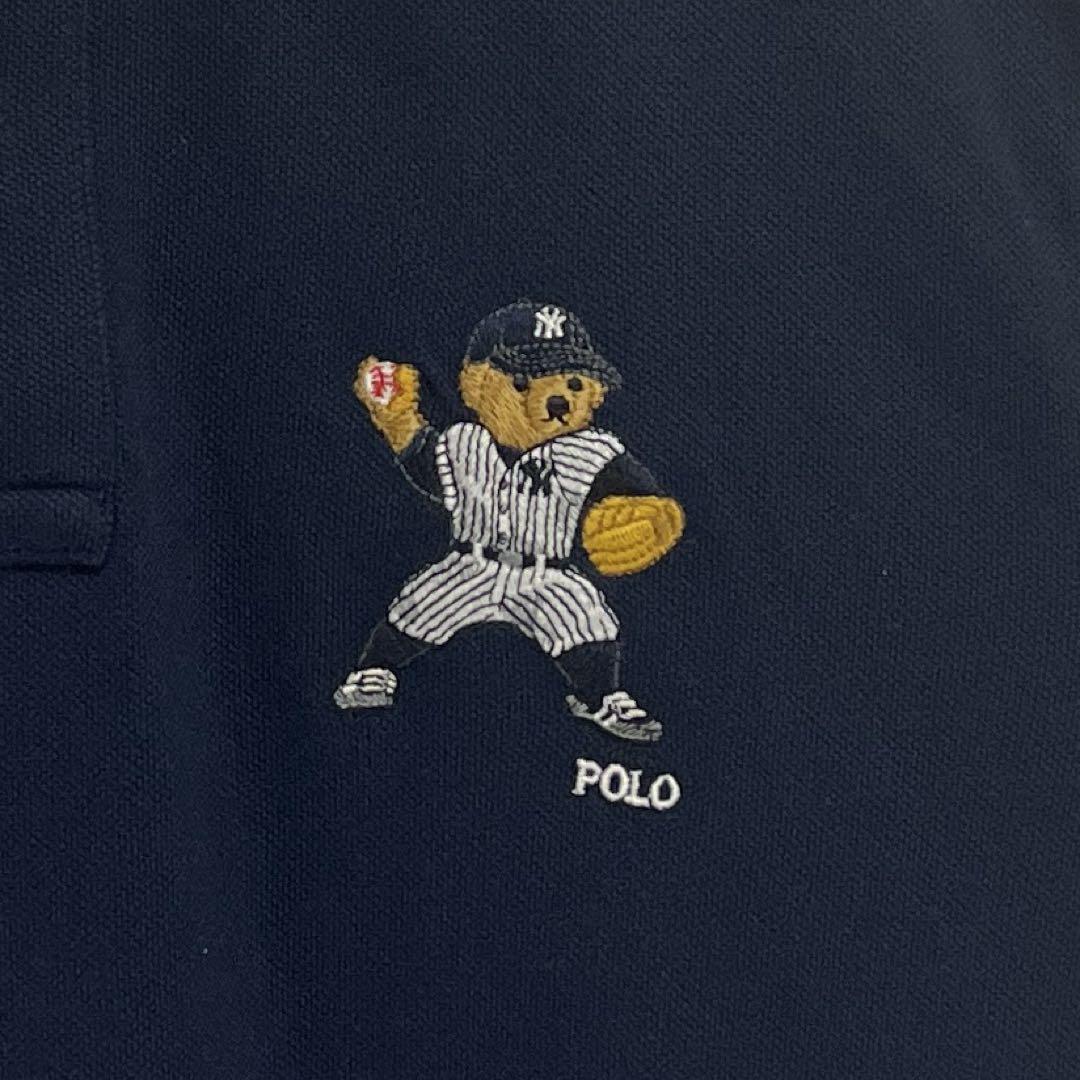 【美品】ラルフローレン×MLB　ヤンキース・コラボ・ロゴシャツ・ポロベア・M 美品】ラルフローレン×MLB ヤンキース・コラボ・ロゴシャツ