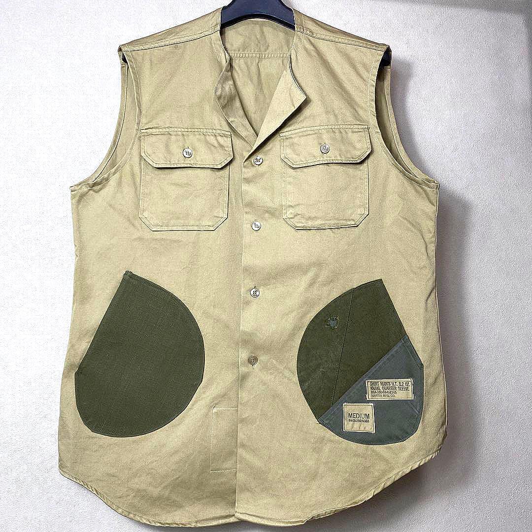 デッドストック 60s vintage us army チノシャツ リメイク 素敵な