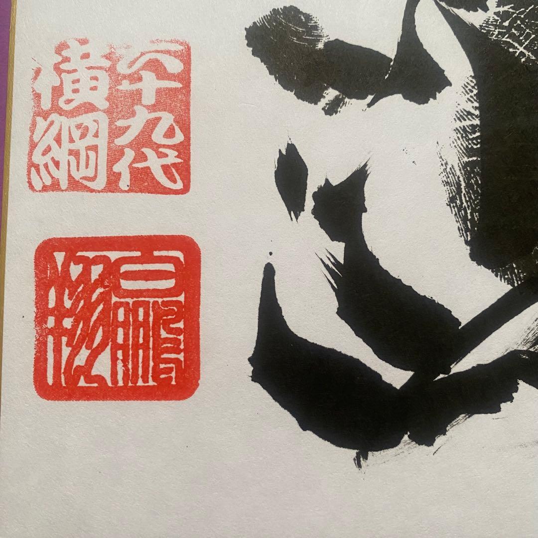 第69代横綱 白鵬の直筆サイン＆手形の色紙 1枚 白鵬】手形 直筆サイン 色紙 横綱印入り 《美品》 - メルカリ