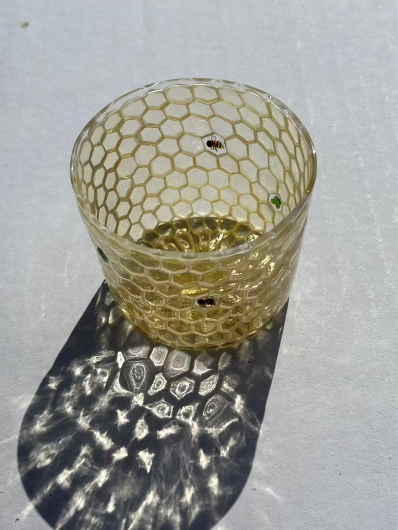 江波冨士子さん ガラスコップ ハニカム 専用箱付き 新品 江波冨士子さん ガラスコップ ハニカム 専用箱付き 新品