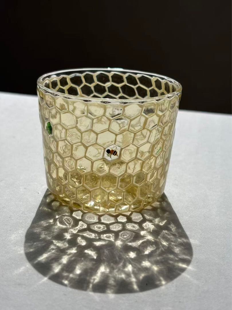江波冨士子さん ガラスコップ ハニカム 専用箱付き 新品 江波冨士子さん ガラスコップ ハニカム 専用箱付き 新品