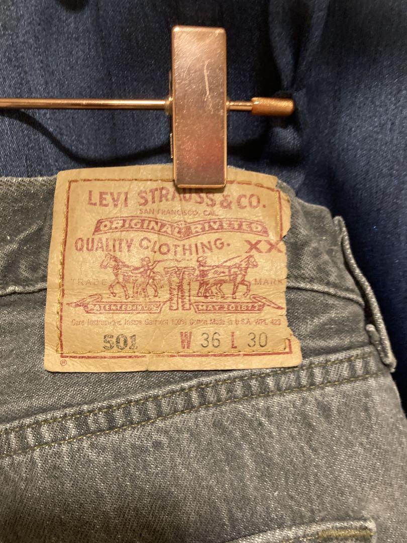 90年代アメリカ製リーバイス501先染めブラックデニム W36L30 90's Levi's 501 先染めブラックデニムパンツ USA製 W30