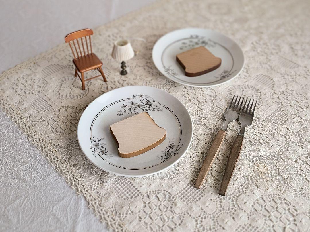 * old arabia ❀ モノトーンと金彩の 15.5 plate SET
