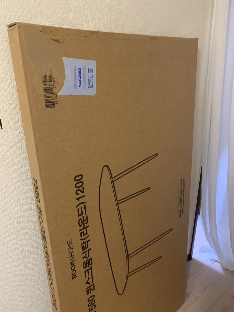 Roomnhome ホワイト ダイニングテーブル 120×70cm
