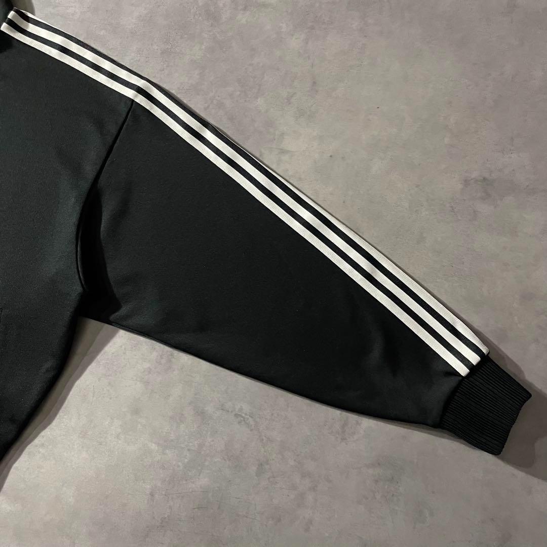 90s adidas track jacket black y2k 短丈 黒白