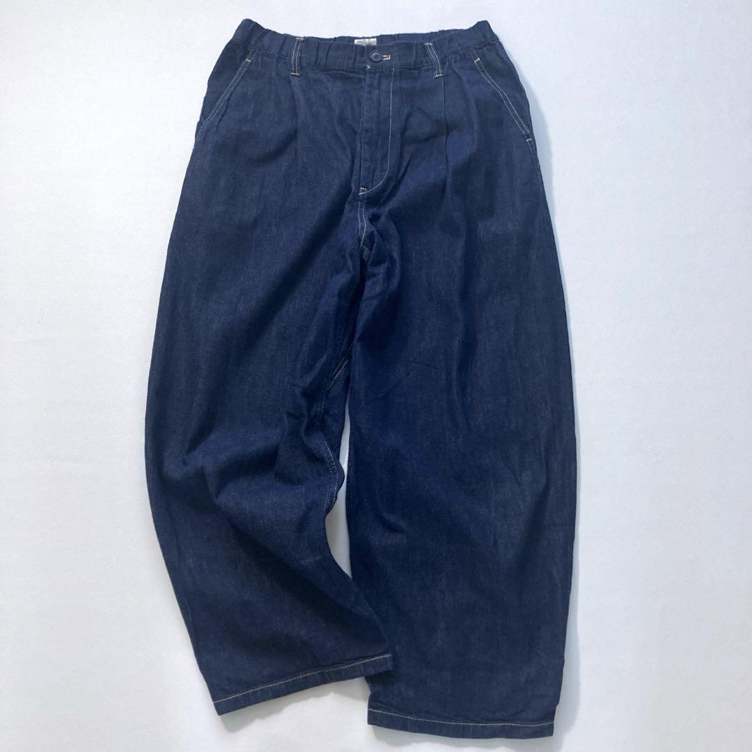【美品】プランテーション　イージー デニム ワイド コクーン パンツ インディゴ