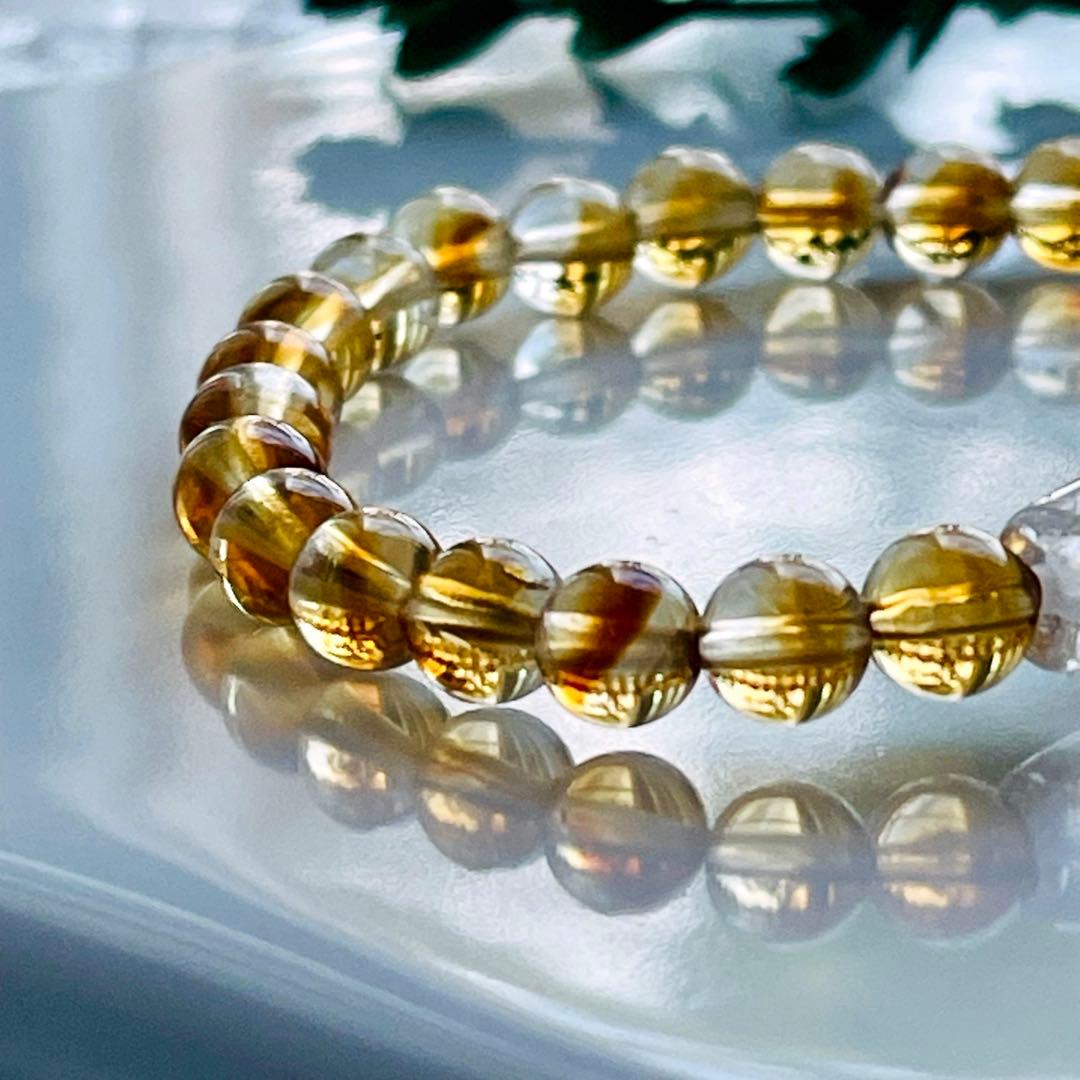 実りのブレス✨ガネッシュヒマール産水晶&バイカラーシトリンブレス