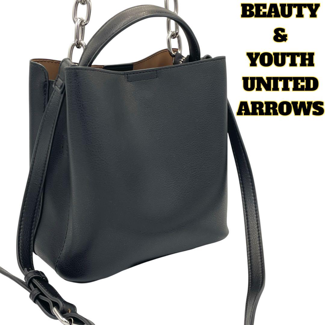 BEAUTY&YOUTH　3WAYハンドル ボトル ショルダーバッグ ブラック