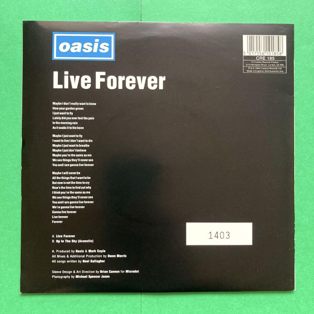 oasis オアシス Live Forever 7インチ アナログレコード - メルカリ
