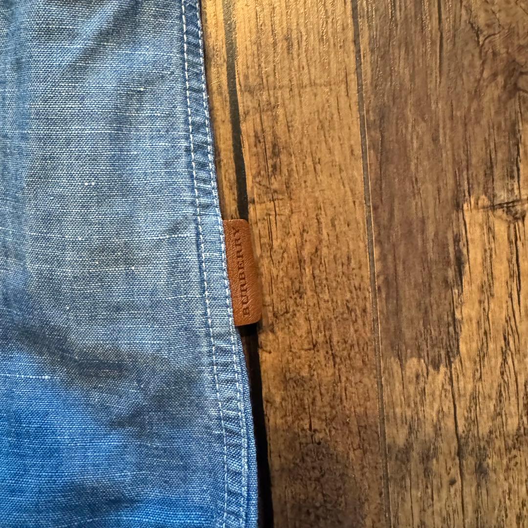 BURBERRY LONDON ブルーデニムシャツ 七分丈