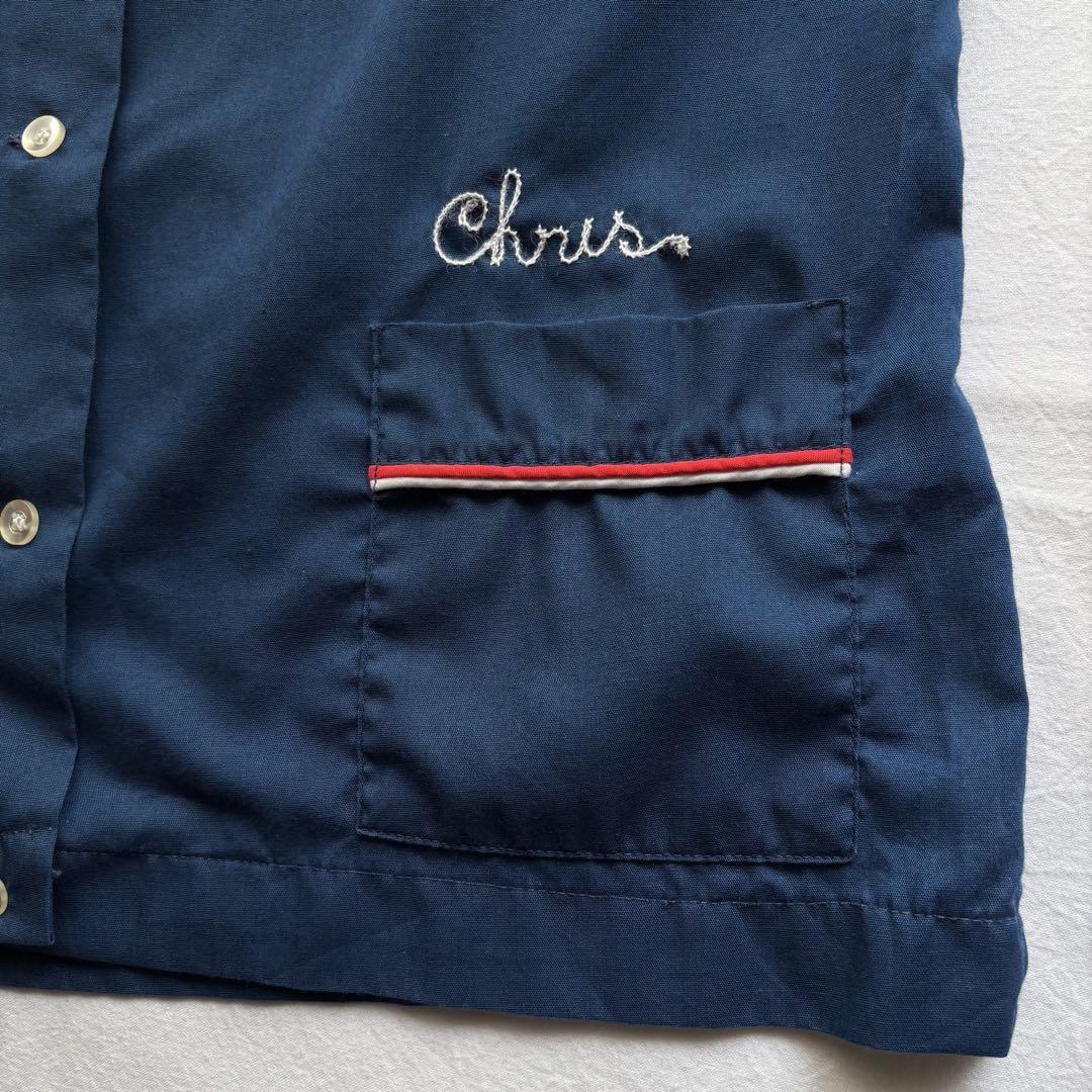 USA製 ヒルトン ボーリングシャツ サイズ38 半袖シャツ ブルー