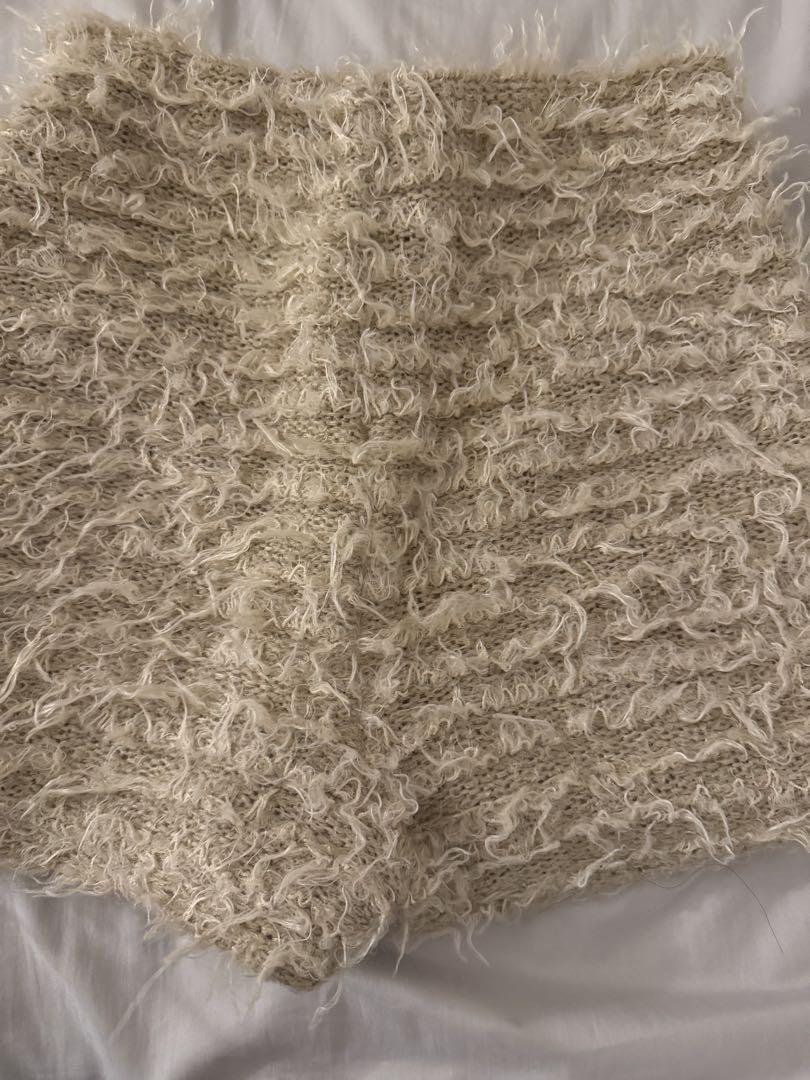 パンツ Eaphi 24aw fluffy short pants beige 2