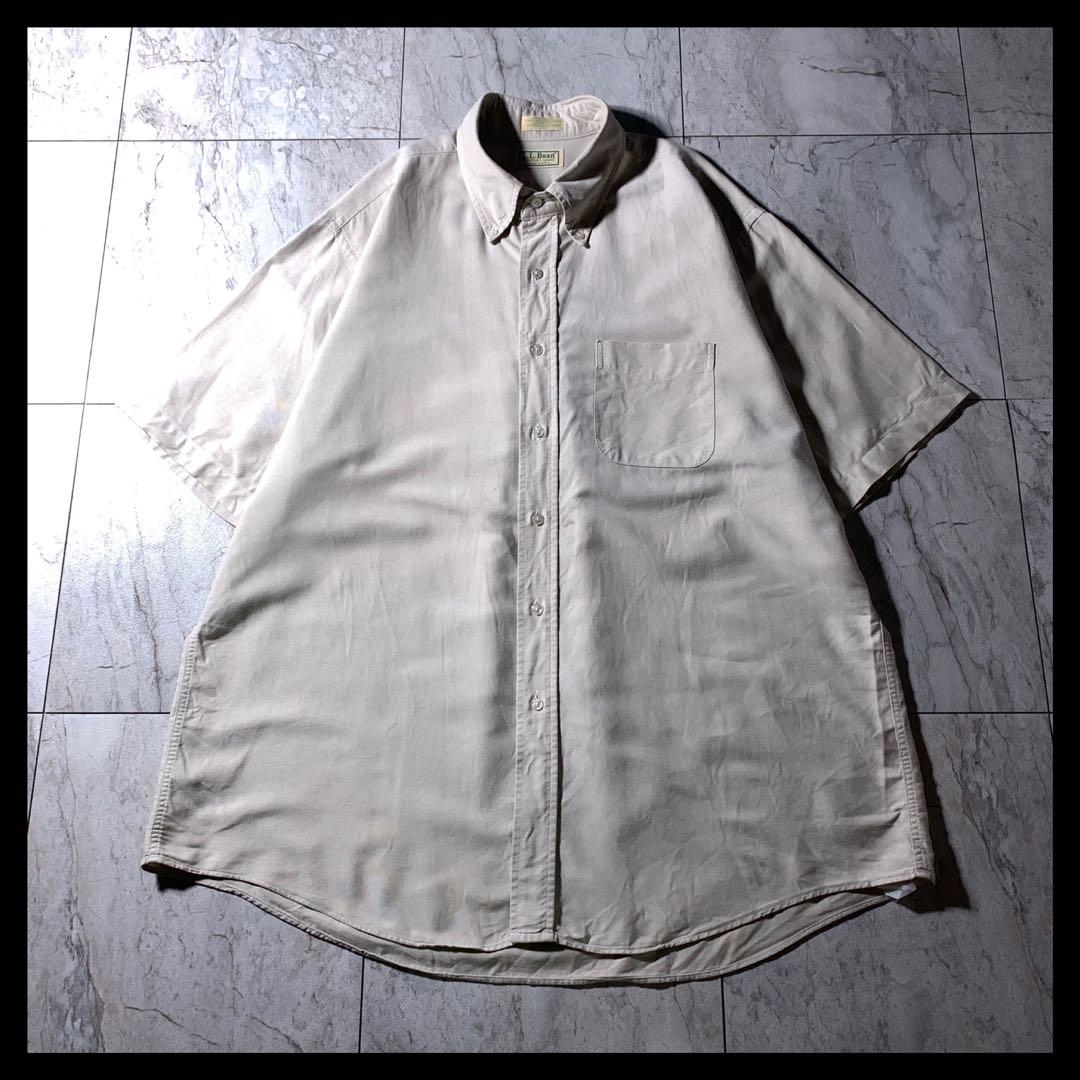 80s 90s USA製 L.L.Bean BD オックスフォードシャツ 半袖