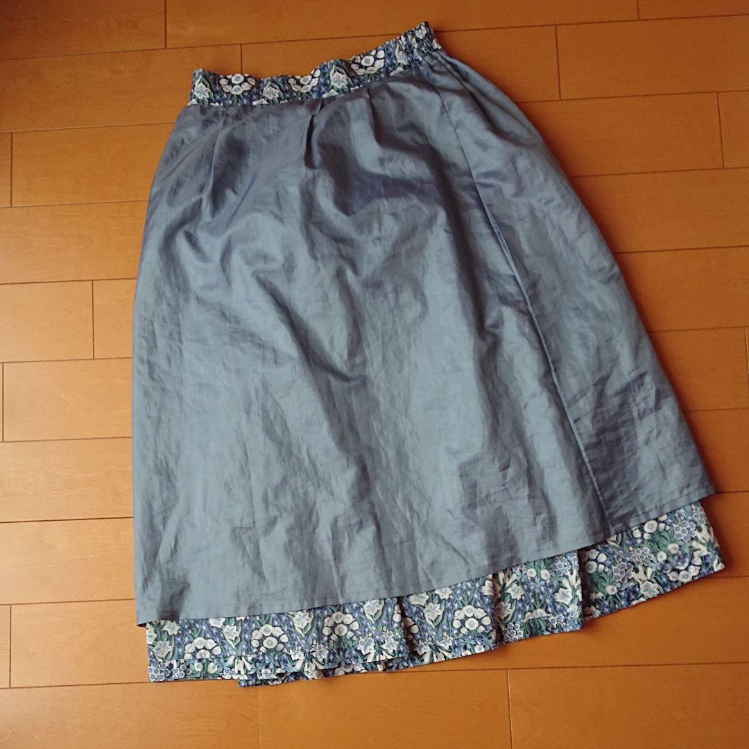 26:michel beaudouin×リバティプリント スカート 綿