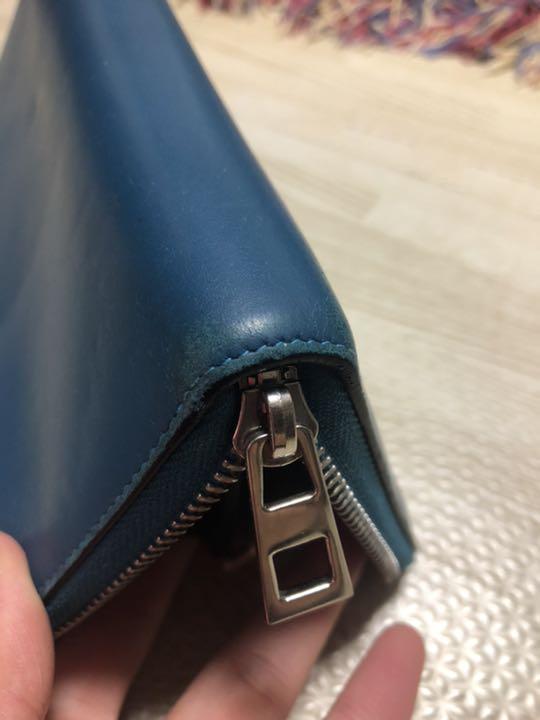 あり・ LOEWE 財布 ターコイズブルー 4otE8-m75743840408 長 ⓯です・その