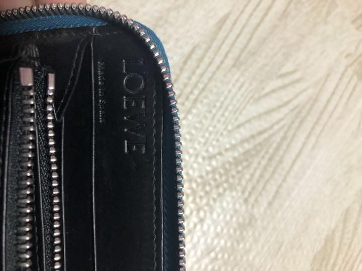 あり・ LOEWE 財布 ターコイズブルー 4otE8-m75743840408 長 ⓯です・その