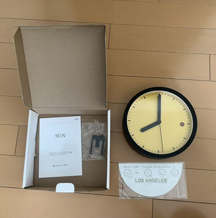  Peak -  peak × 100% SUN Clock 掛時計 スノーピーク 壁掛け時計［snowpeak ×100% SUN Clock］