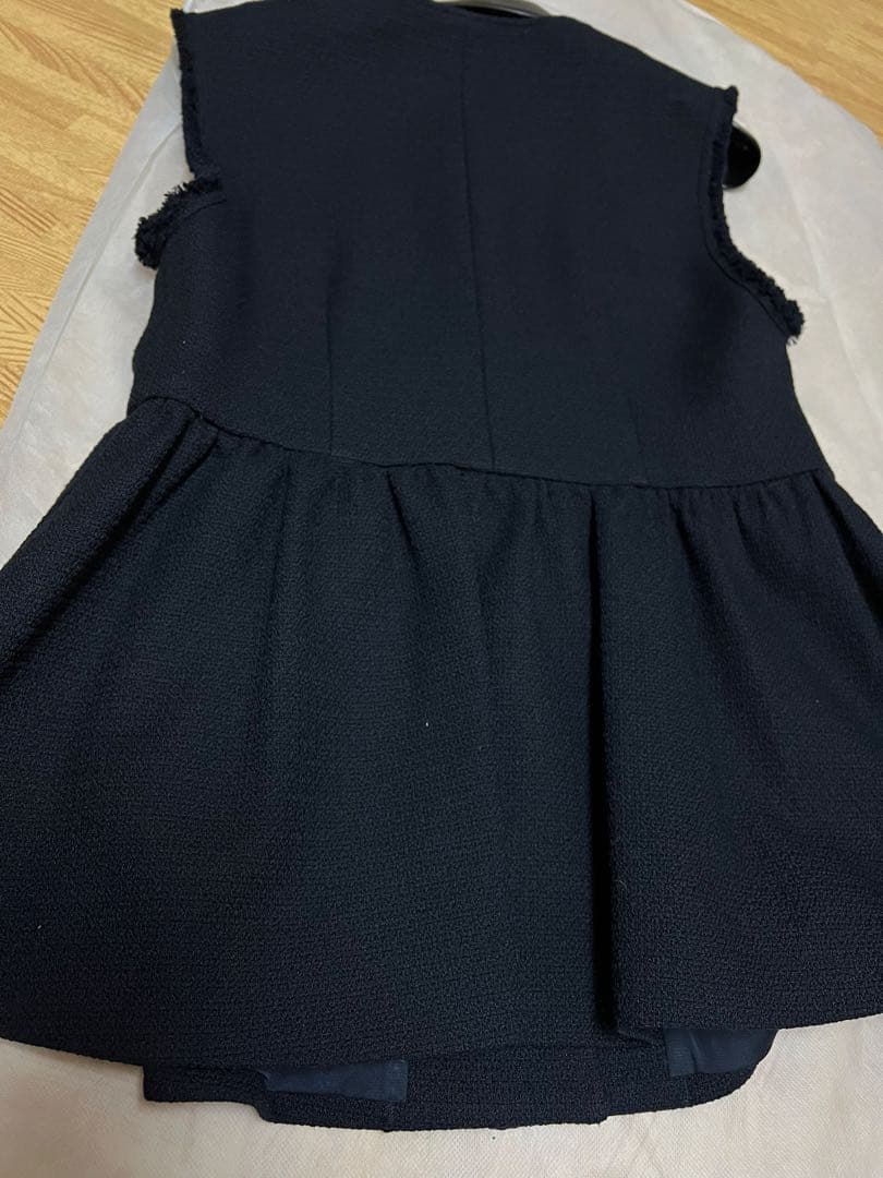 新品未使用 2025ss ツィードジレ 36 ネイビー低 価格 通販