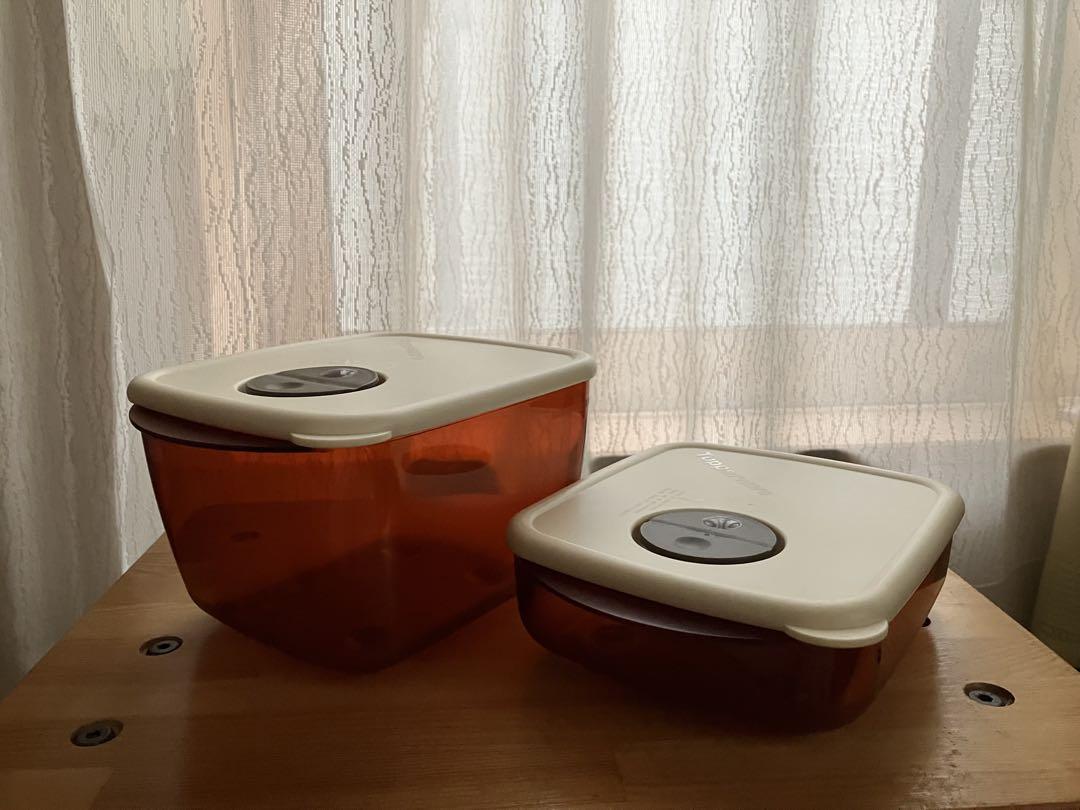 タッパーウェア ロックンサーブスクエア 1500mL/600mLクリスタル