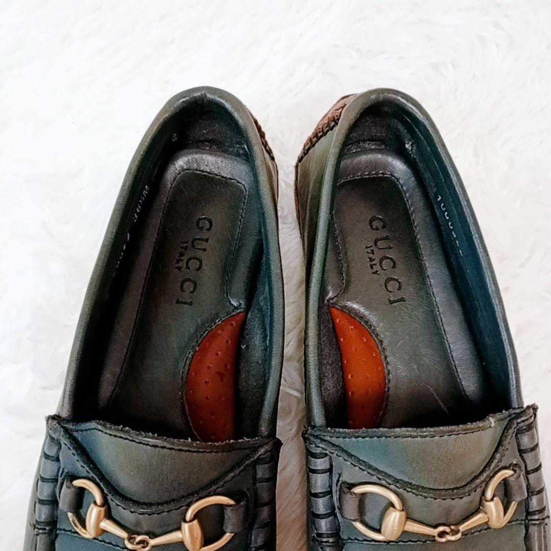 GUCCI グッチ ドライビングシューズ グレー系 23.5 ホースビット