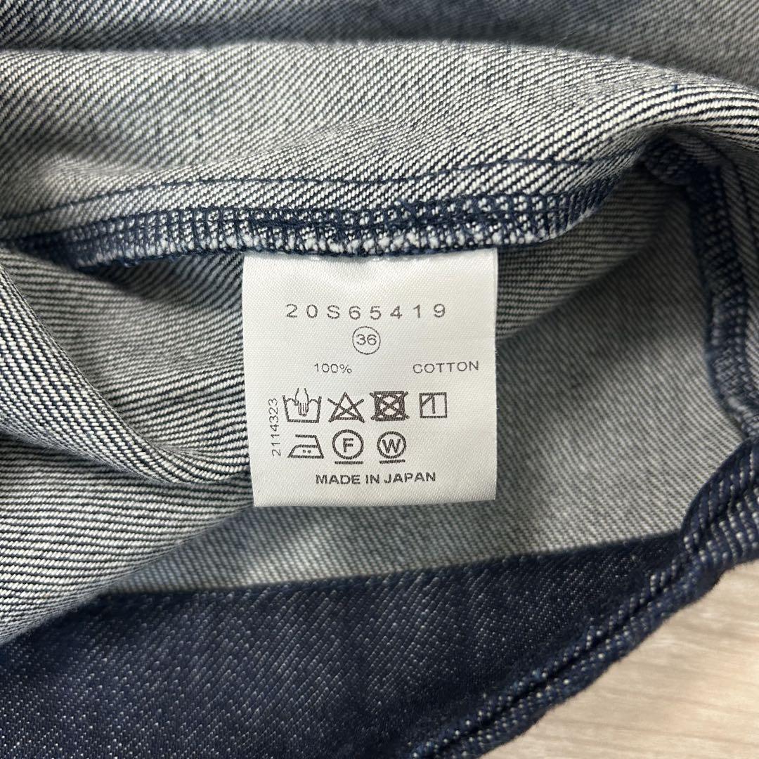 高美品 定価27,500円 ルシェルブルー デニムフレアワンピース