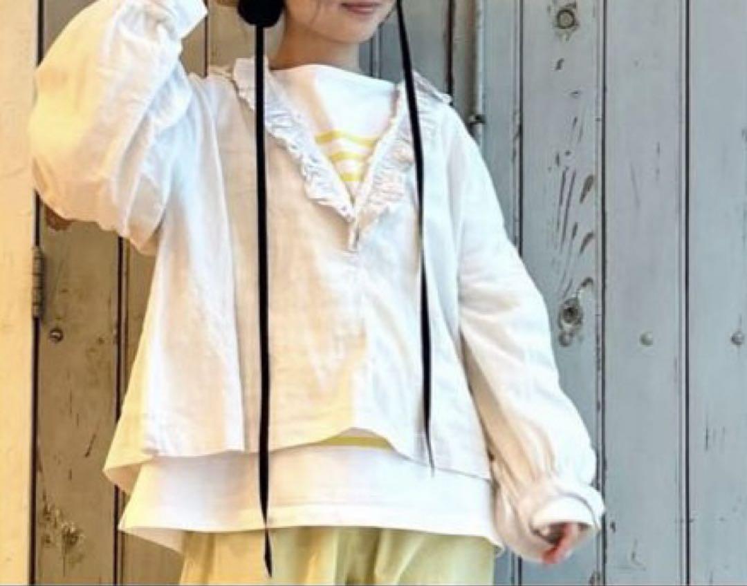 ネストローブ 近江晒しフリルブラウス