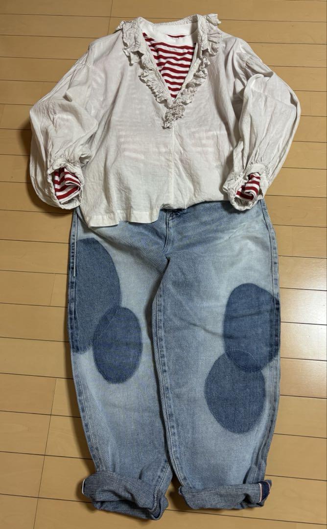 ネストローブ 近江晒しフリルブラウス