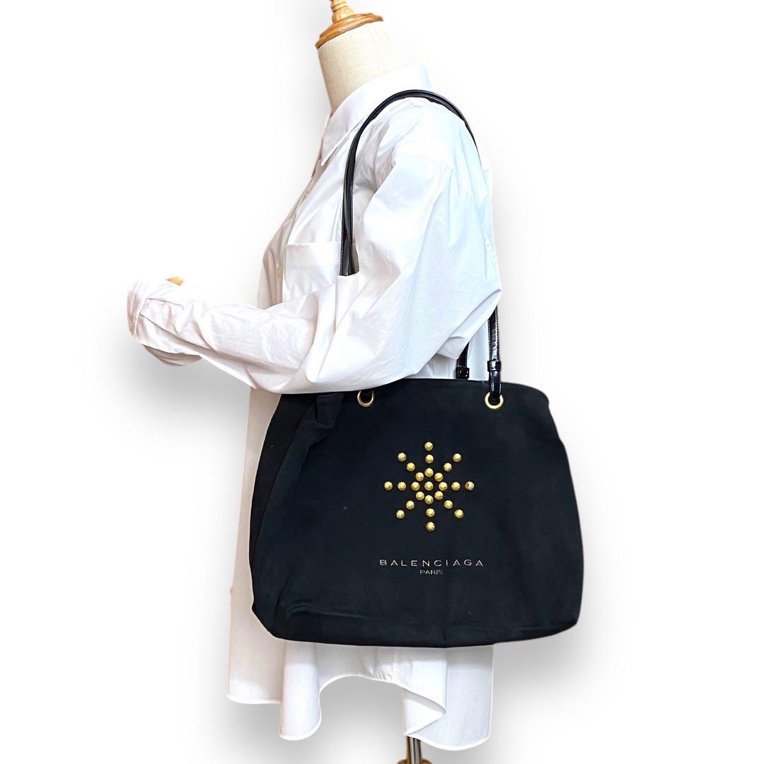 バッグ Vintage Balenciaga Studs Suede Tote Bag