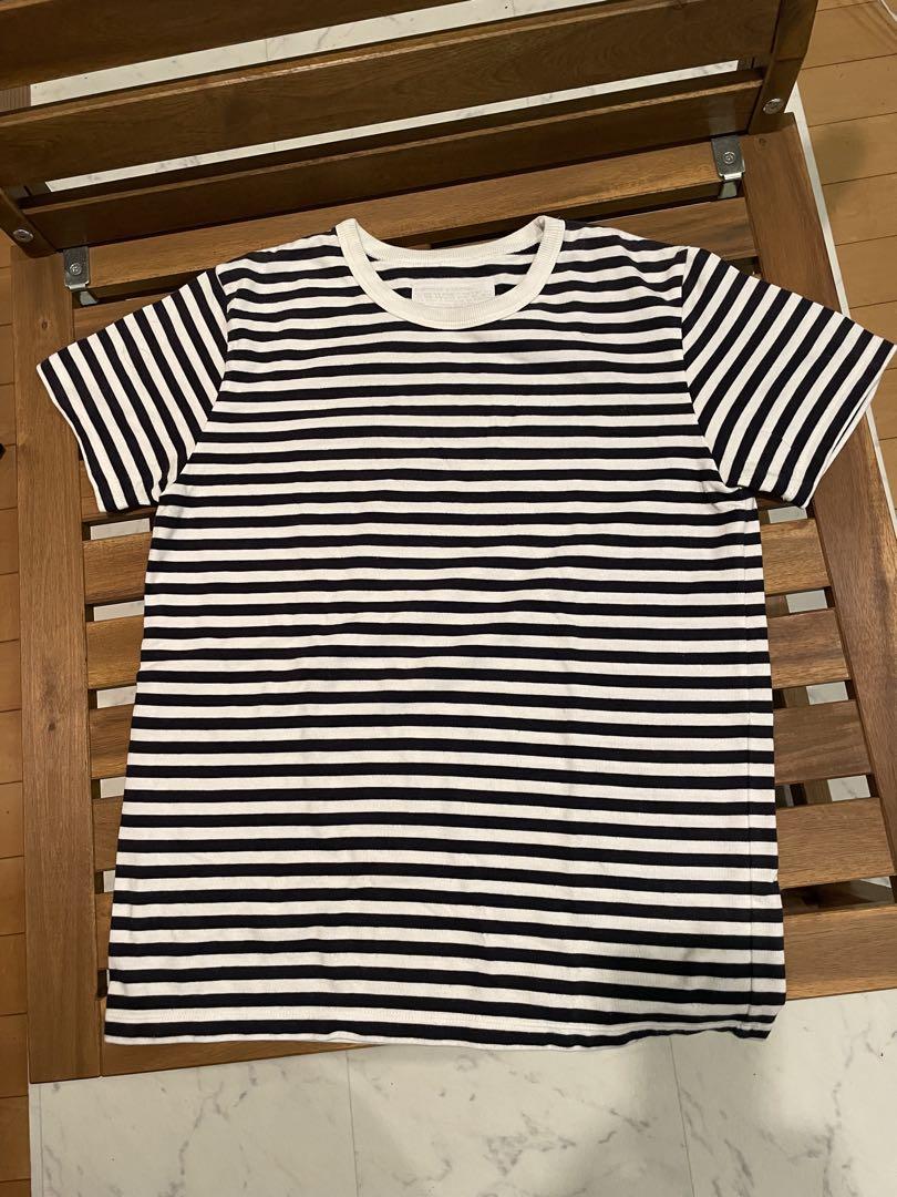 nanamica ストライプ クルーネック Tシャツ（サイズWS）