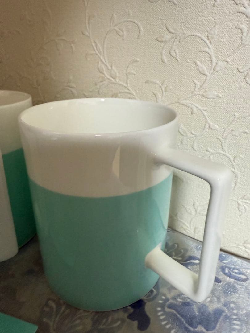 ティファニー　カラーブロック　マグカップ　２客セット　未使用