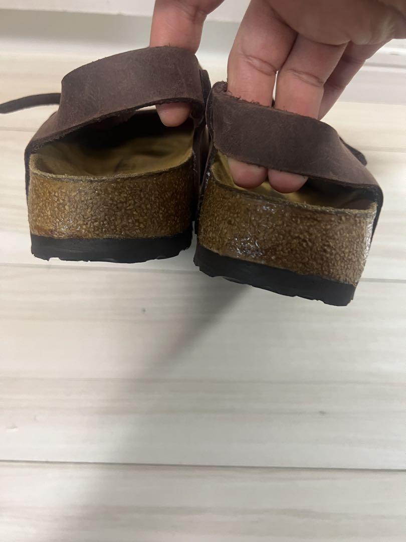 birkenstock TAMARIS スエード風ブラウンサボ