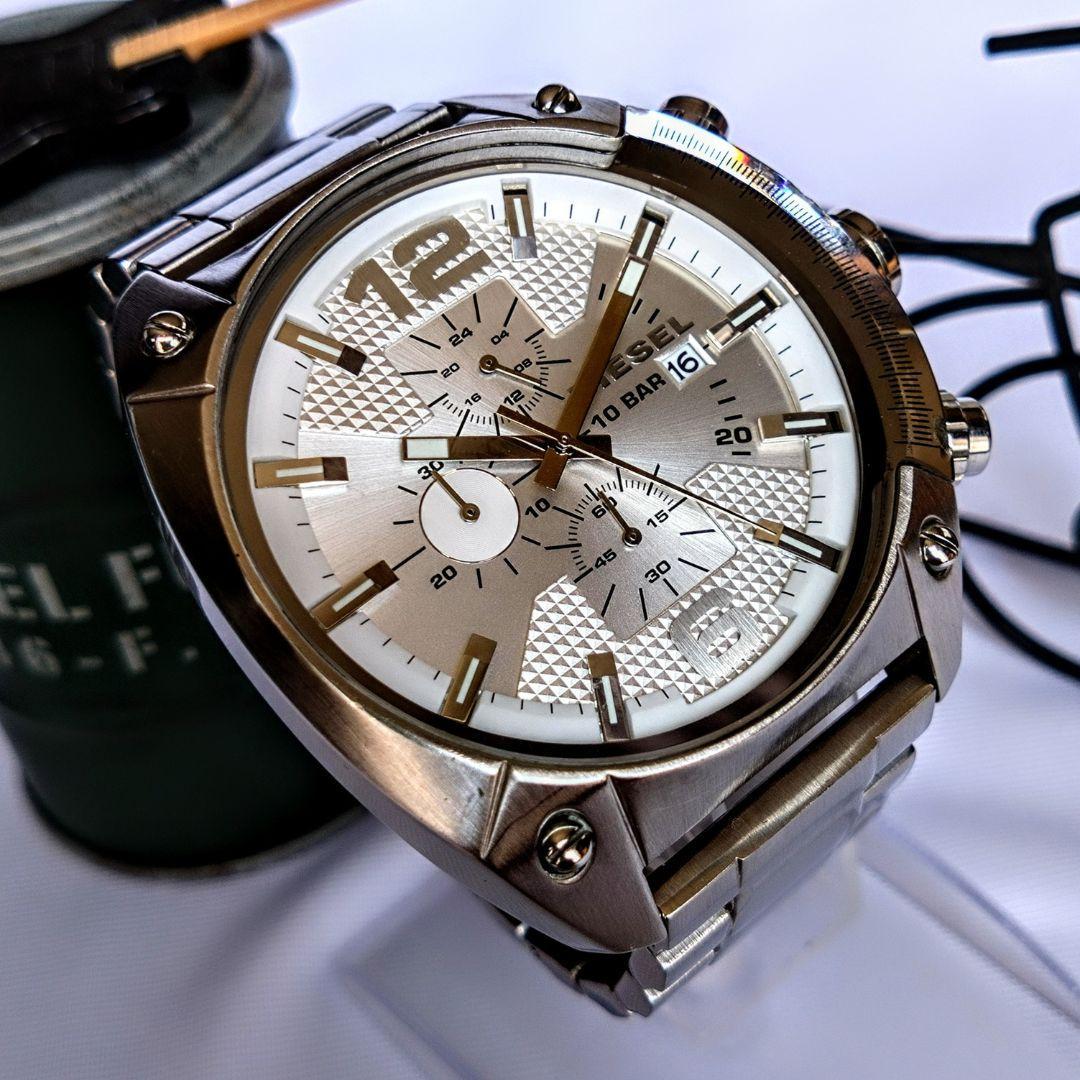 【良品】DIESELディーゼル メンズ腕時計オーバーフロー クロノグラフ 魅力的