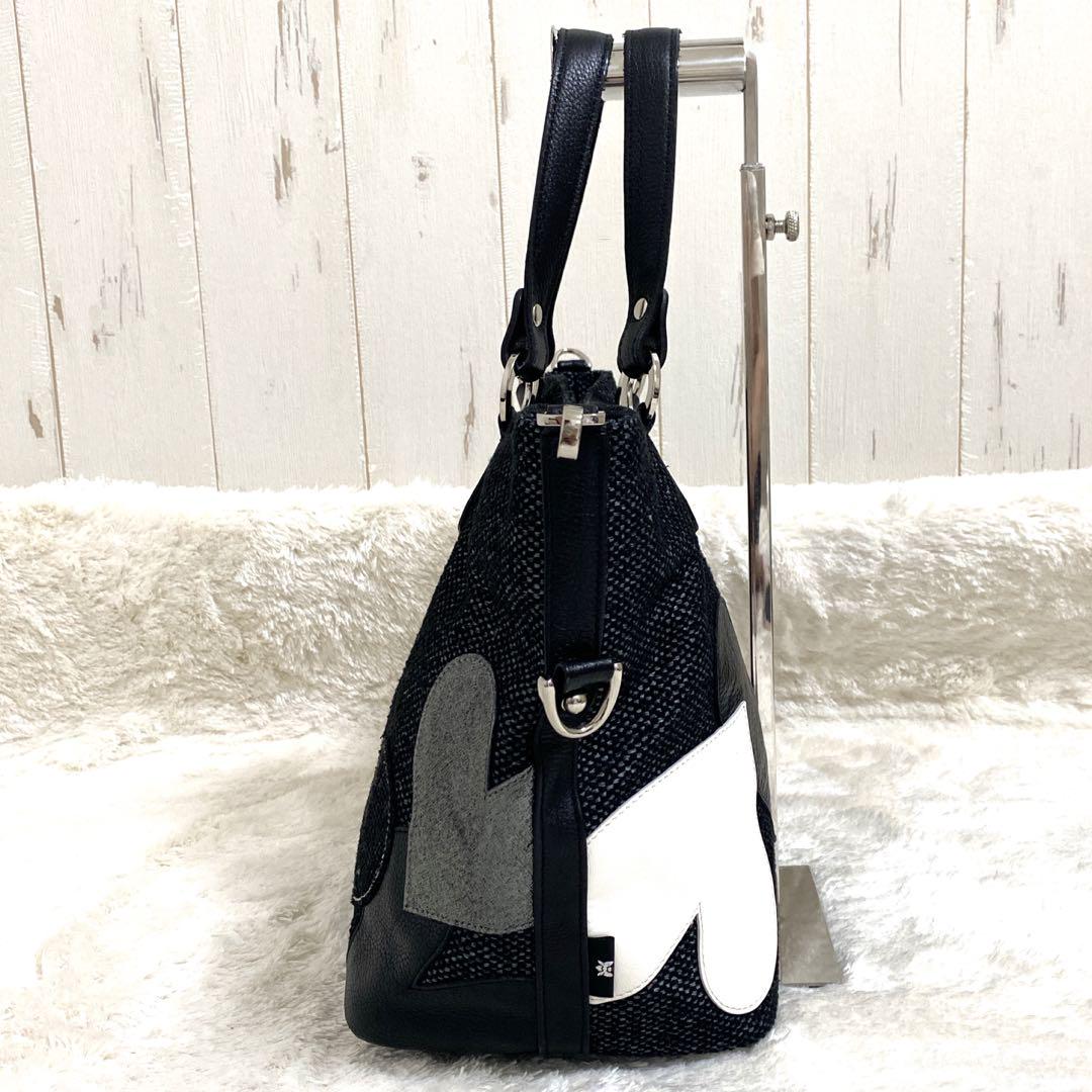 〖極美品〗シンクビー 2Way トートバッグ ショルダー ツイード レザー 極美品〗シンクビー 2Way トートバッグ ショルダー ツイード