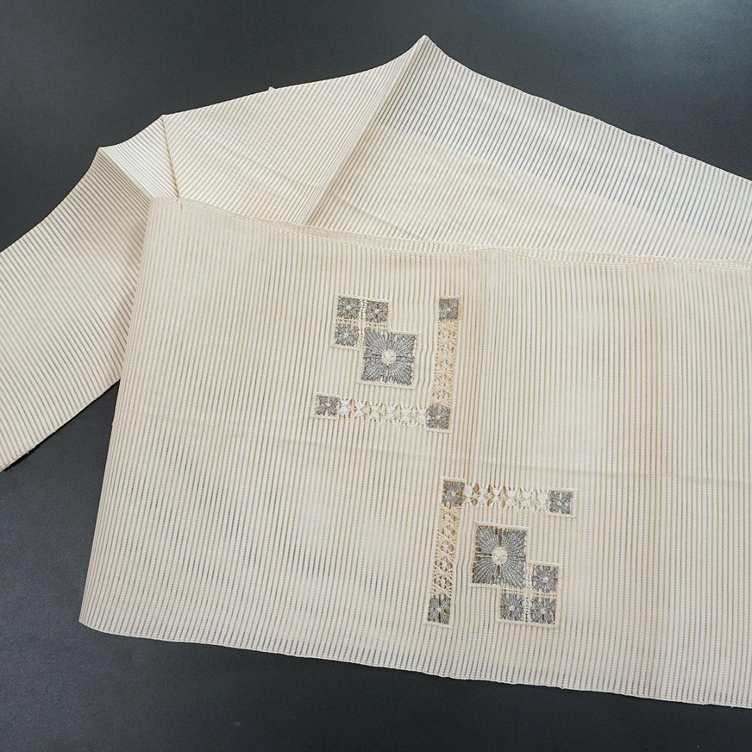 楽天市場】夏帯！手織り 絽綴れ帯 刺繍八寸名古屋帯 濃紺地【お