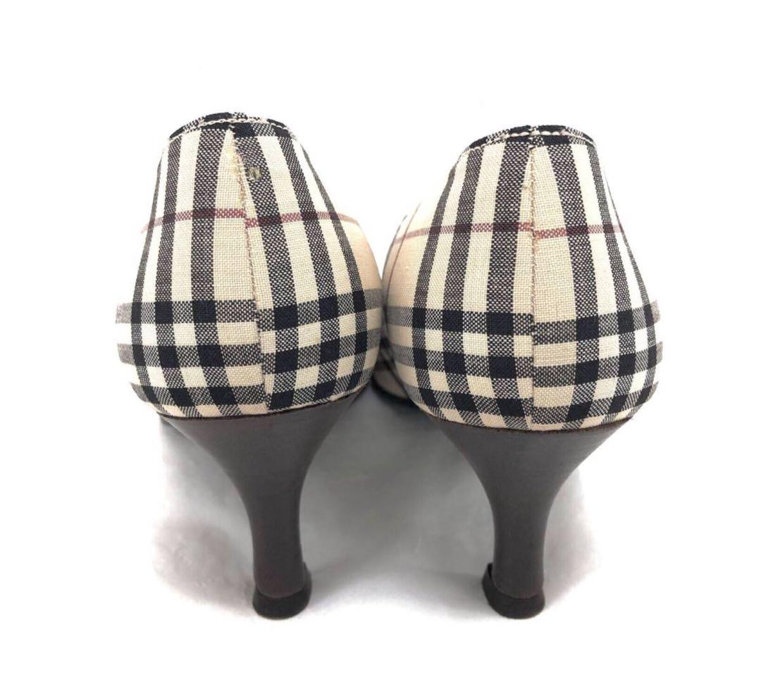 T07/008極美品BURBERRYLONDONバーバリー ロンドンヒール