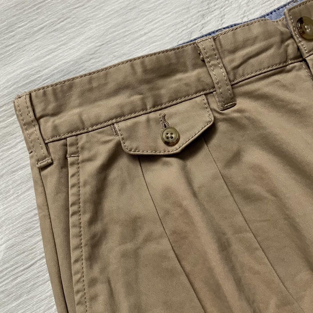 【美品】 BEAMS PLUS 2プリーツ ツイル チノパン Mサイズ